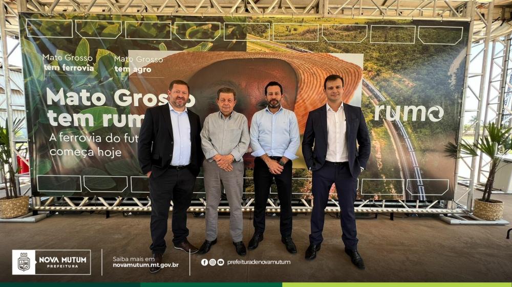 Lançamento da obra ferroviária.